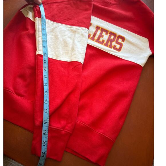 Vintage Cavaliers Fan Cloth Sweatshirt Red/White Stripe M RN156271 EUC - Picture 7 of 8